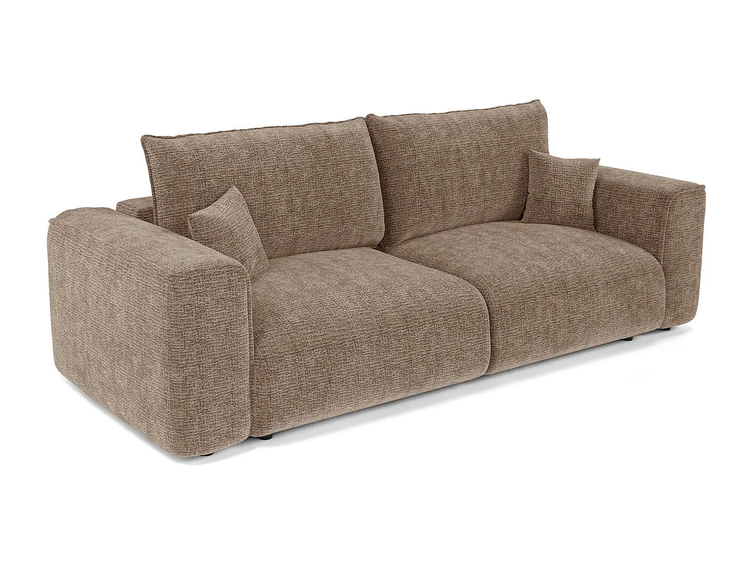 Canapé convertible express COMO en Tissu tramé toucher doux