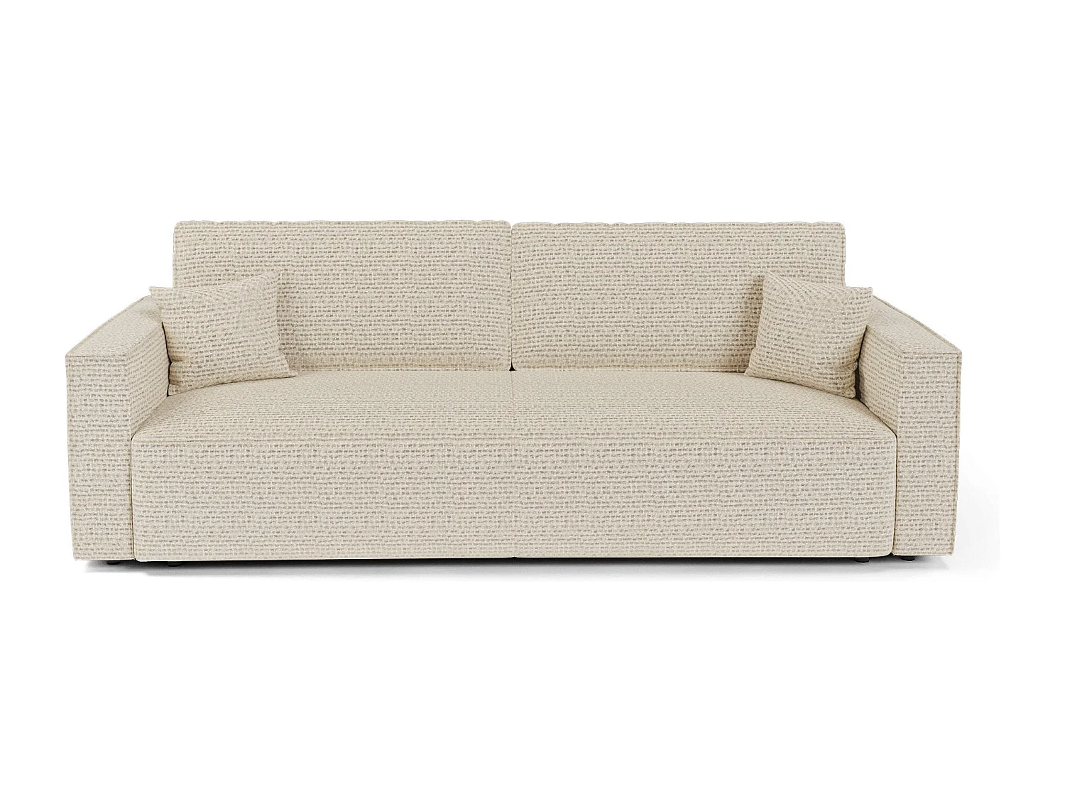 Canapé convertible avec coffre  en Tissu effet tweed