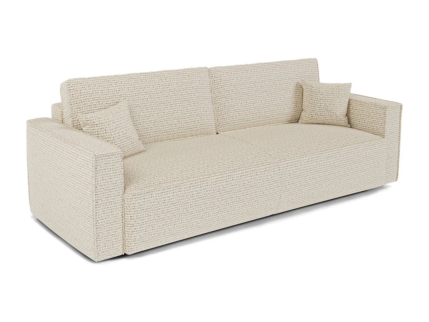 Canapé convertible avec coffre  en Tissu effet tweed