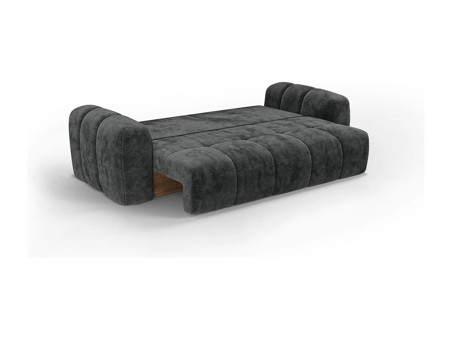 Canapé convertible avec coffre SKY en Velours gaufré