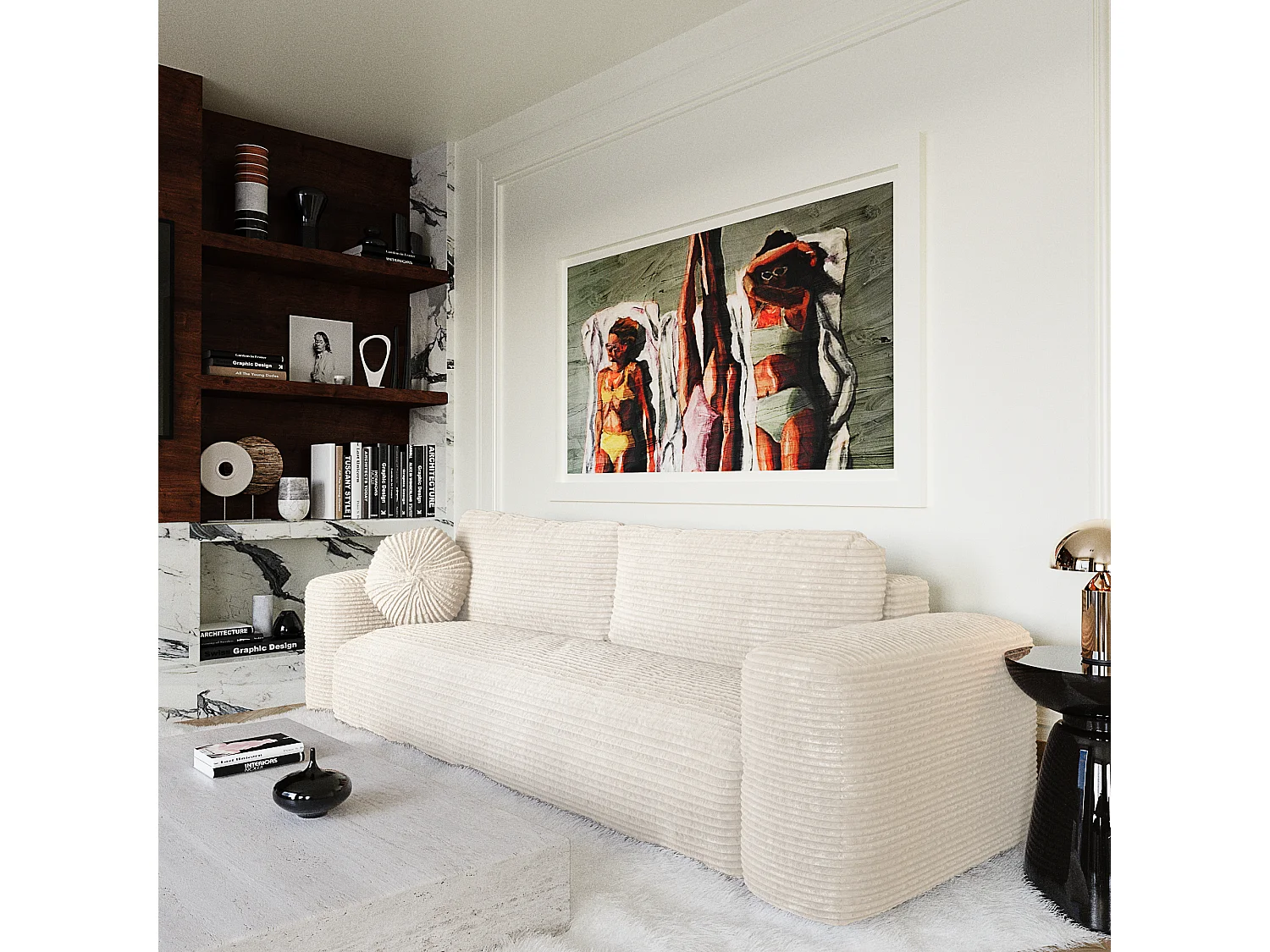 Canapé convertible avec coffre de rangement LIOR