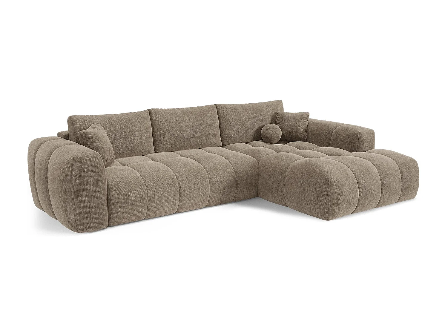 Canapé d'angle droit convertible avec coffre SKY