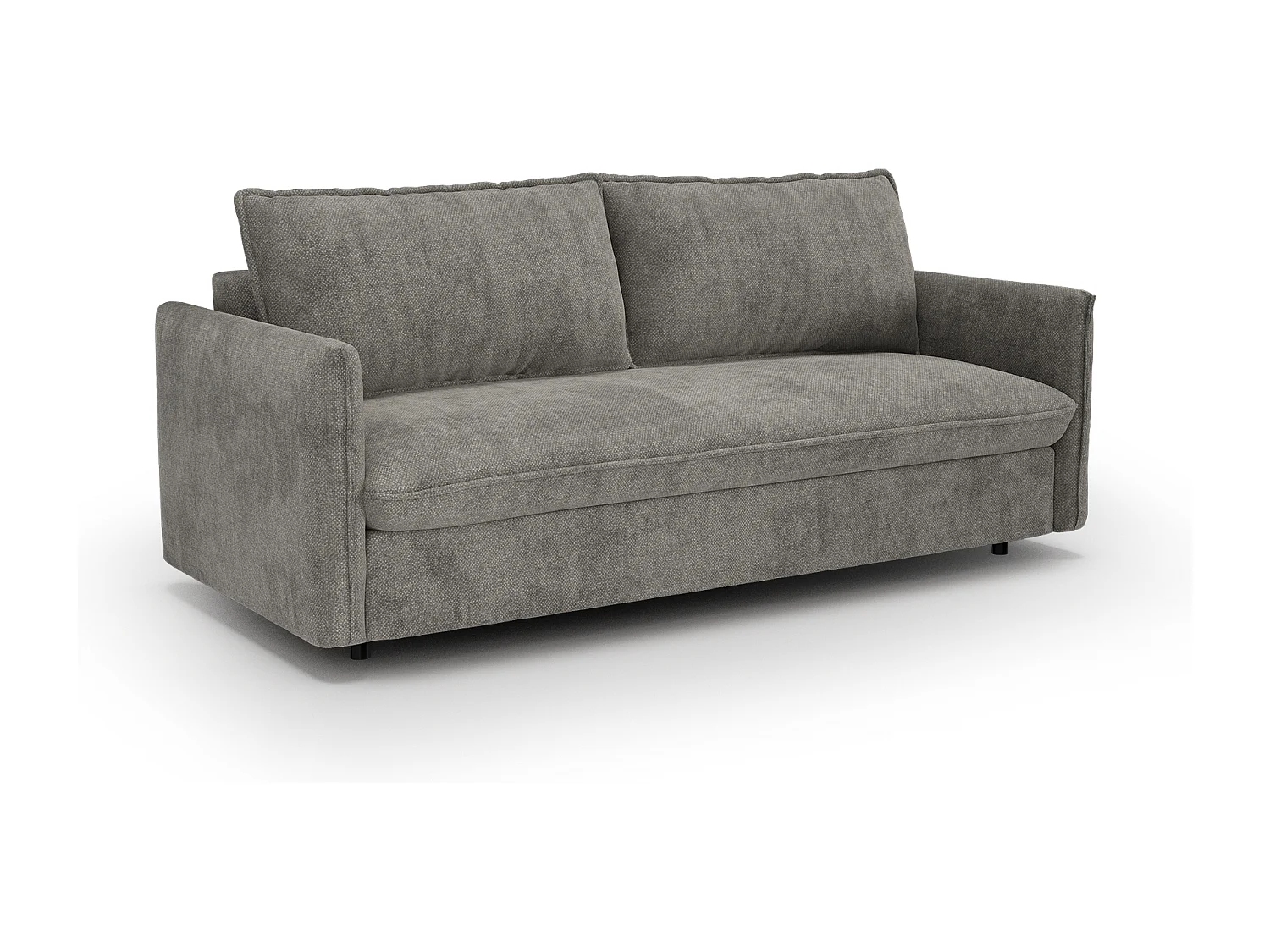 Canapé convertible express AVA en Tissu tramé Gris