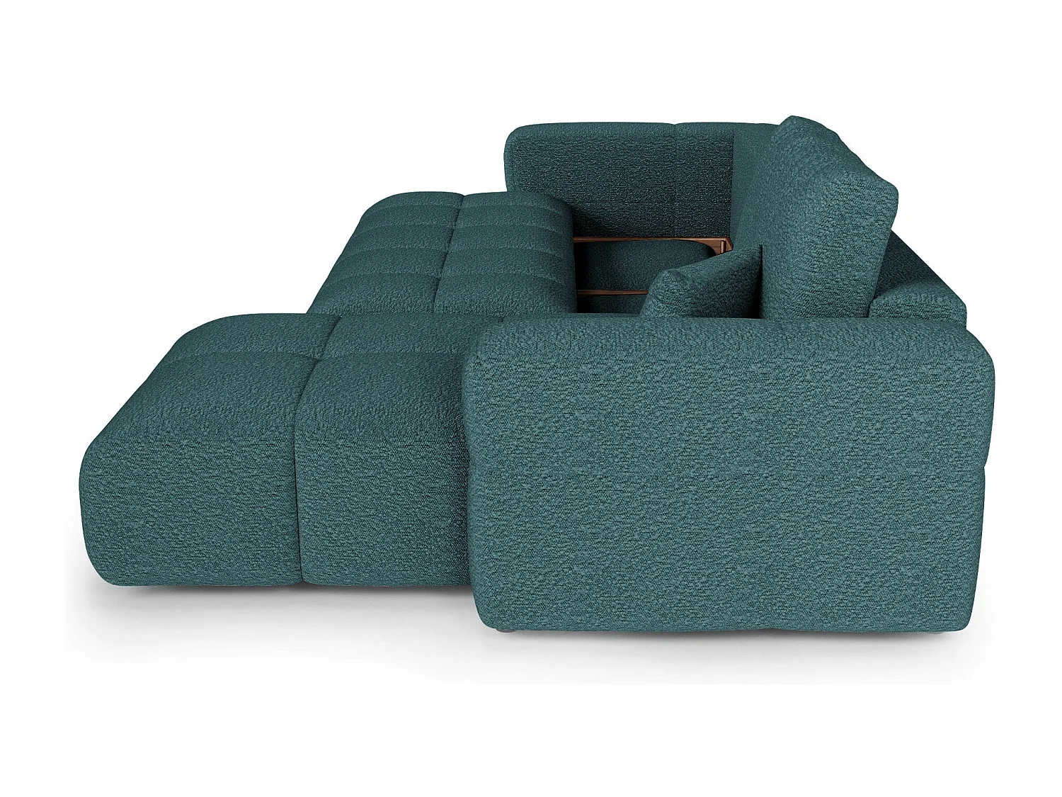 Canapé d'angle droit convertible avec coffre VIBE