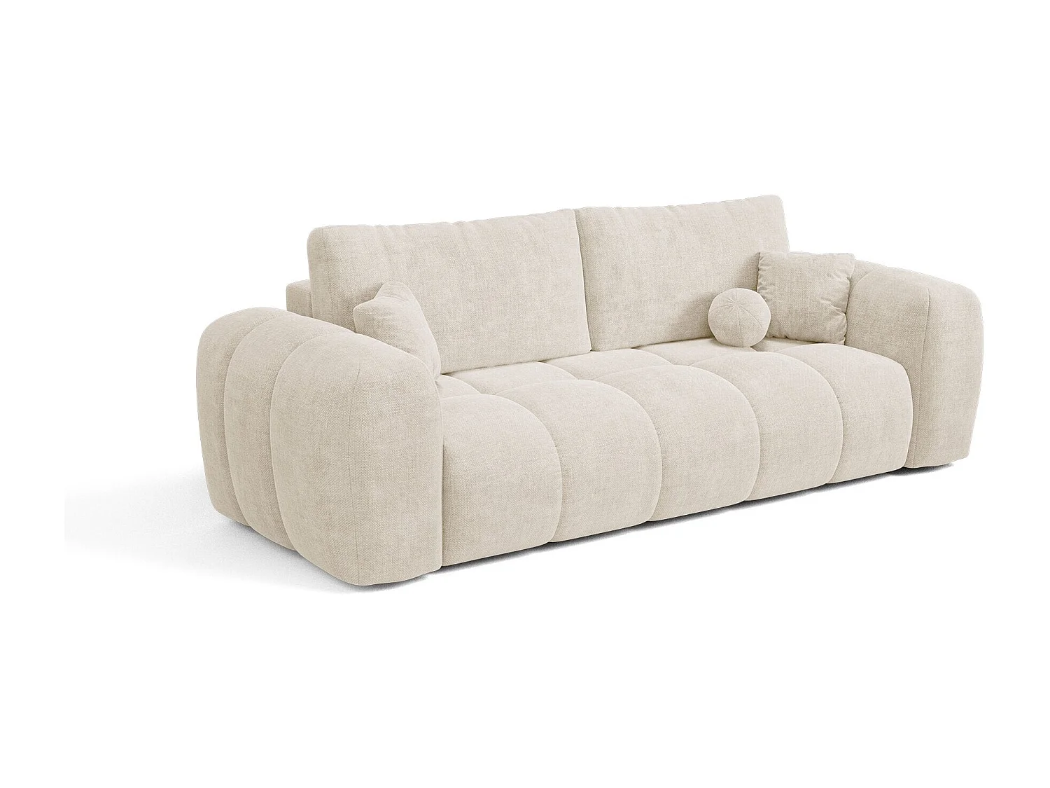 Canapé convertible avec coffre SKY en Tissu tramé