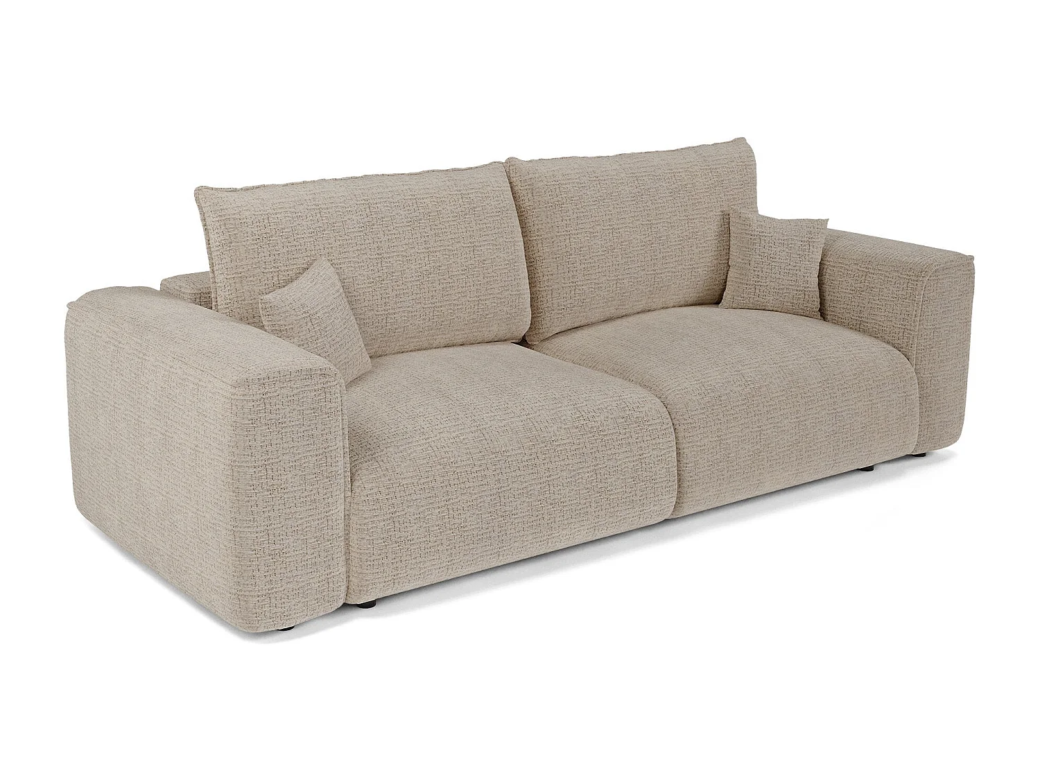 Canapé convertible express COMO en Tissu tramé toucher doux