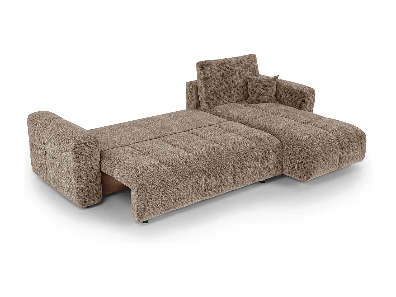 Canapé d'angle droit convertible avec coffre VIBE