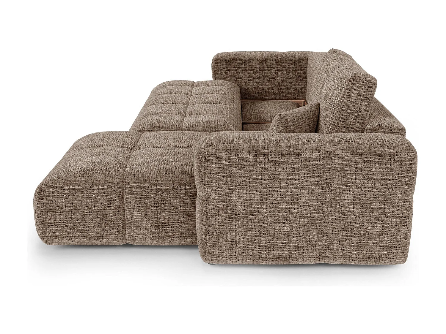 Canapé d'angle droit convertible avec coffre VIBE