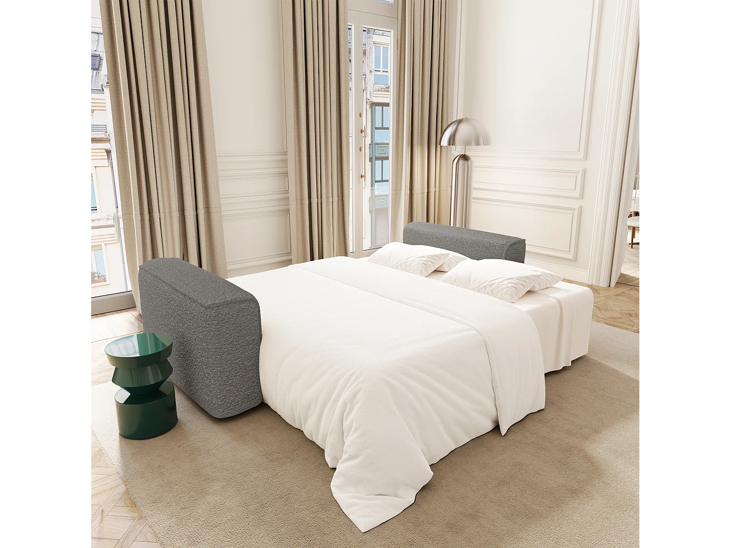 Canapé convertible avec coffre COMO