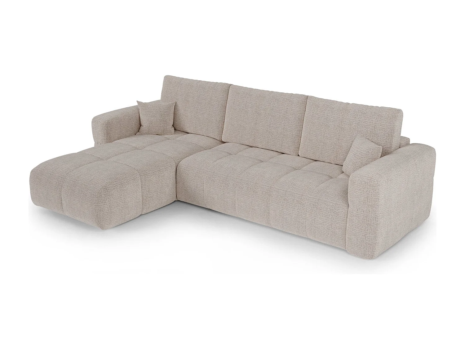 Canapé d'angle gauche convertible avec coffre VIBE