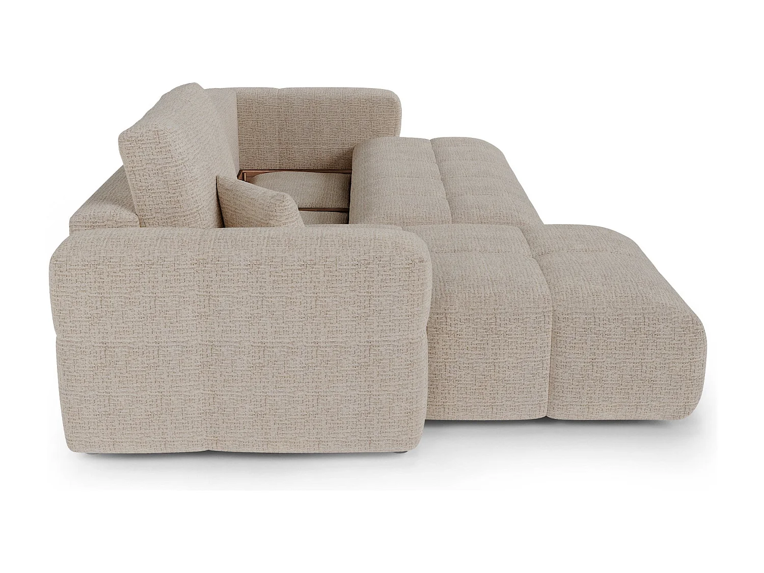 Canapé d'angle gauche convertible avec coffre VIBE