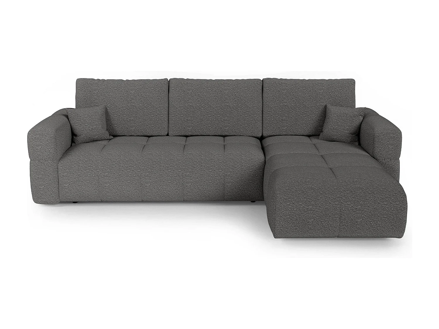 Canapé d'angle droit convertible avec coffre VIBE