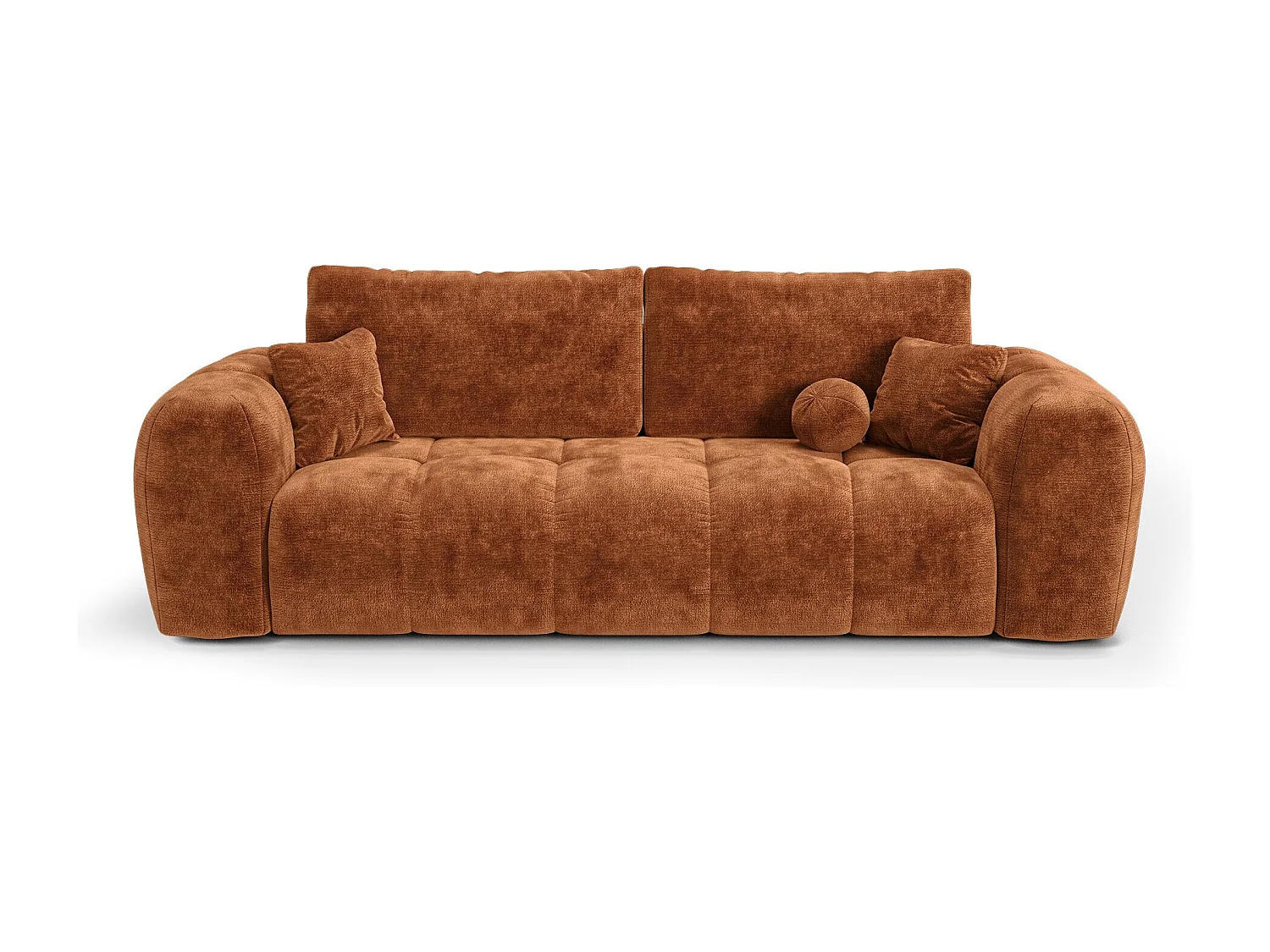 Canapé convertible avec coffre SKY en Velours gaufré