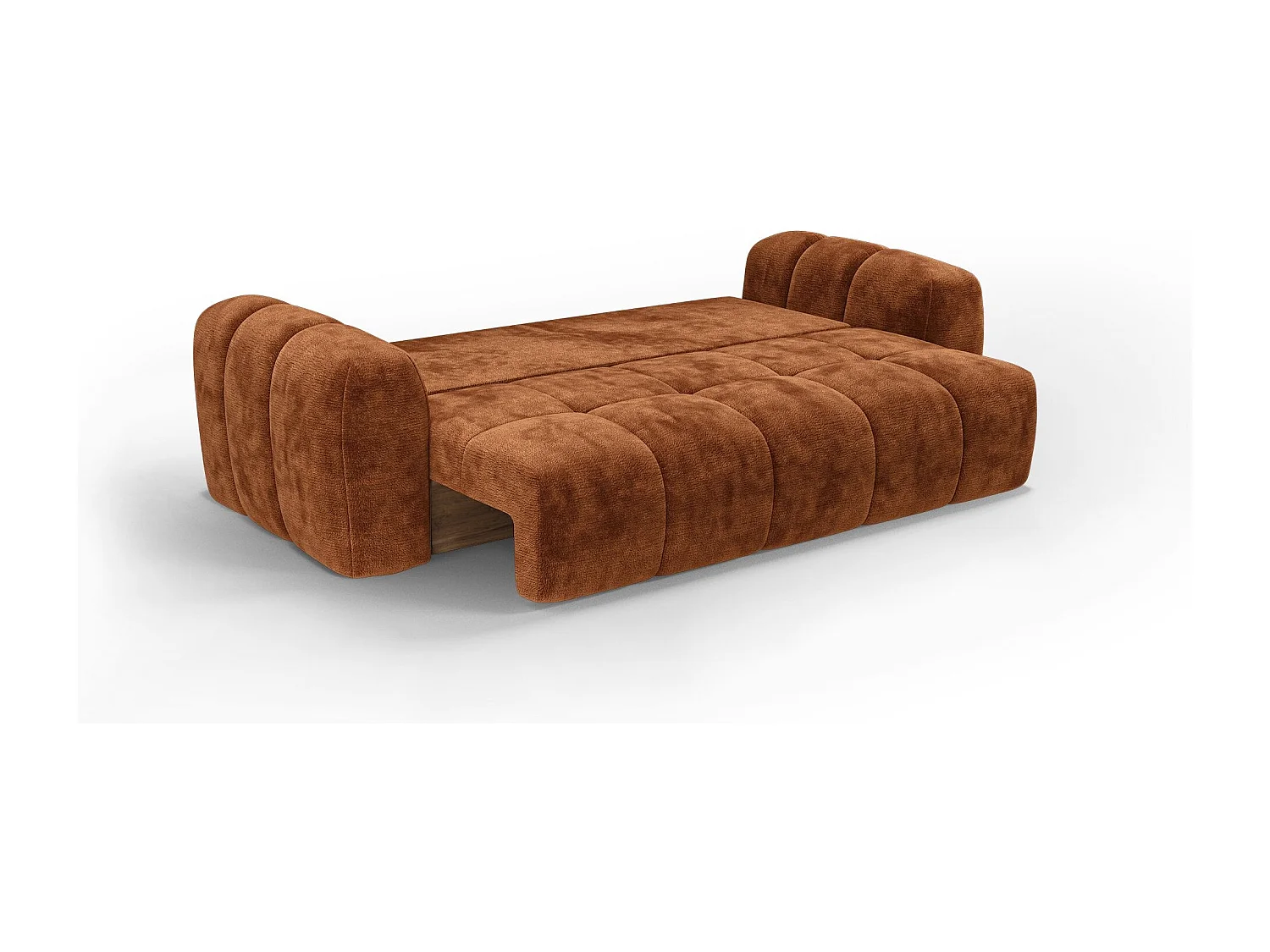 Canapé convertible avec coffre SKY en Velours gaufré