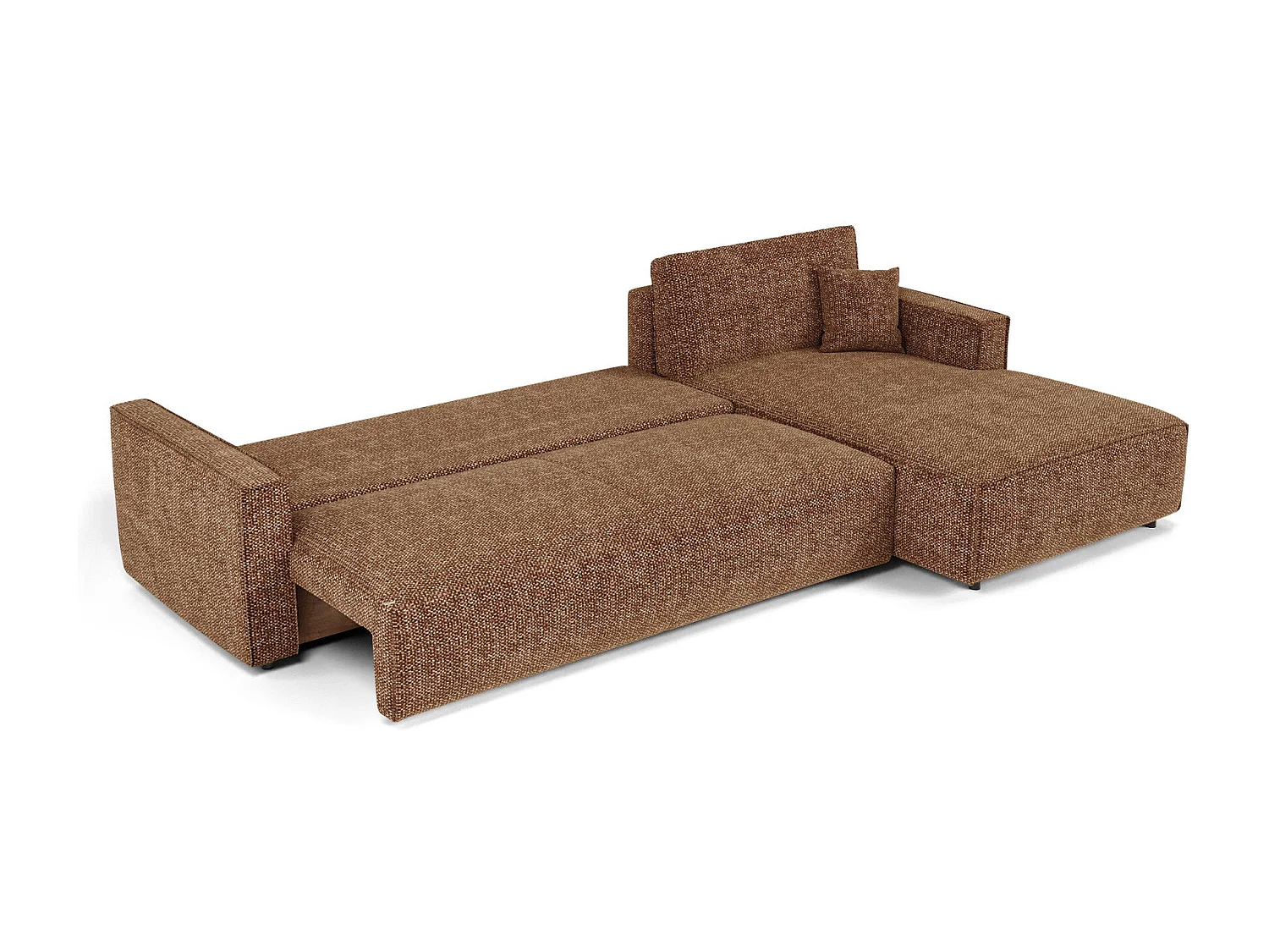 Canapé d'angle droit convertible avec coffre