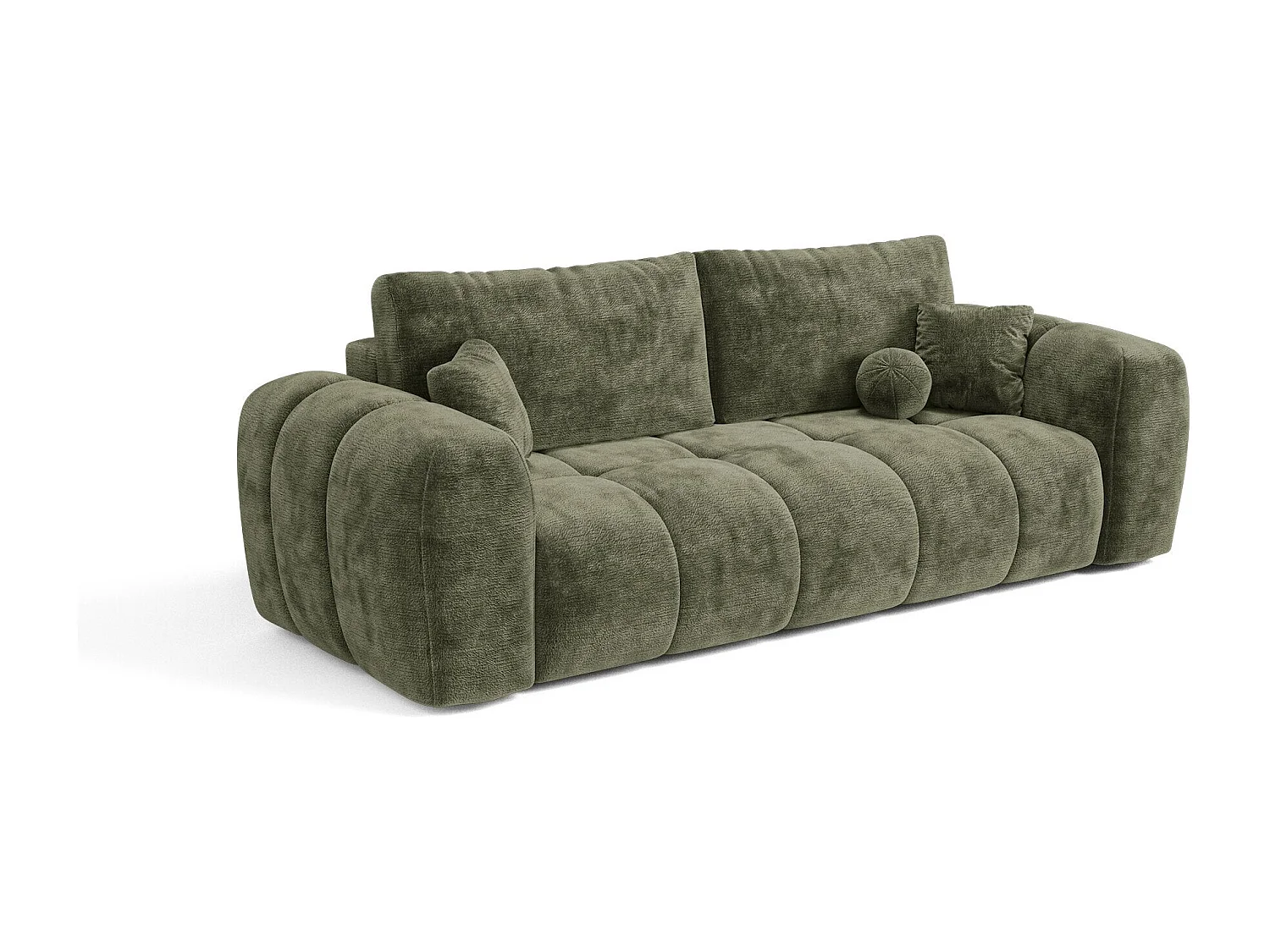 Canapé convertible avec coffre SKY en Velours gaufré