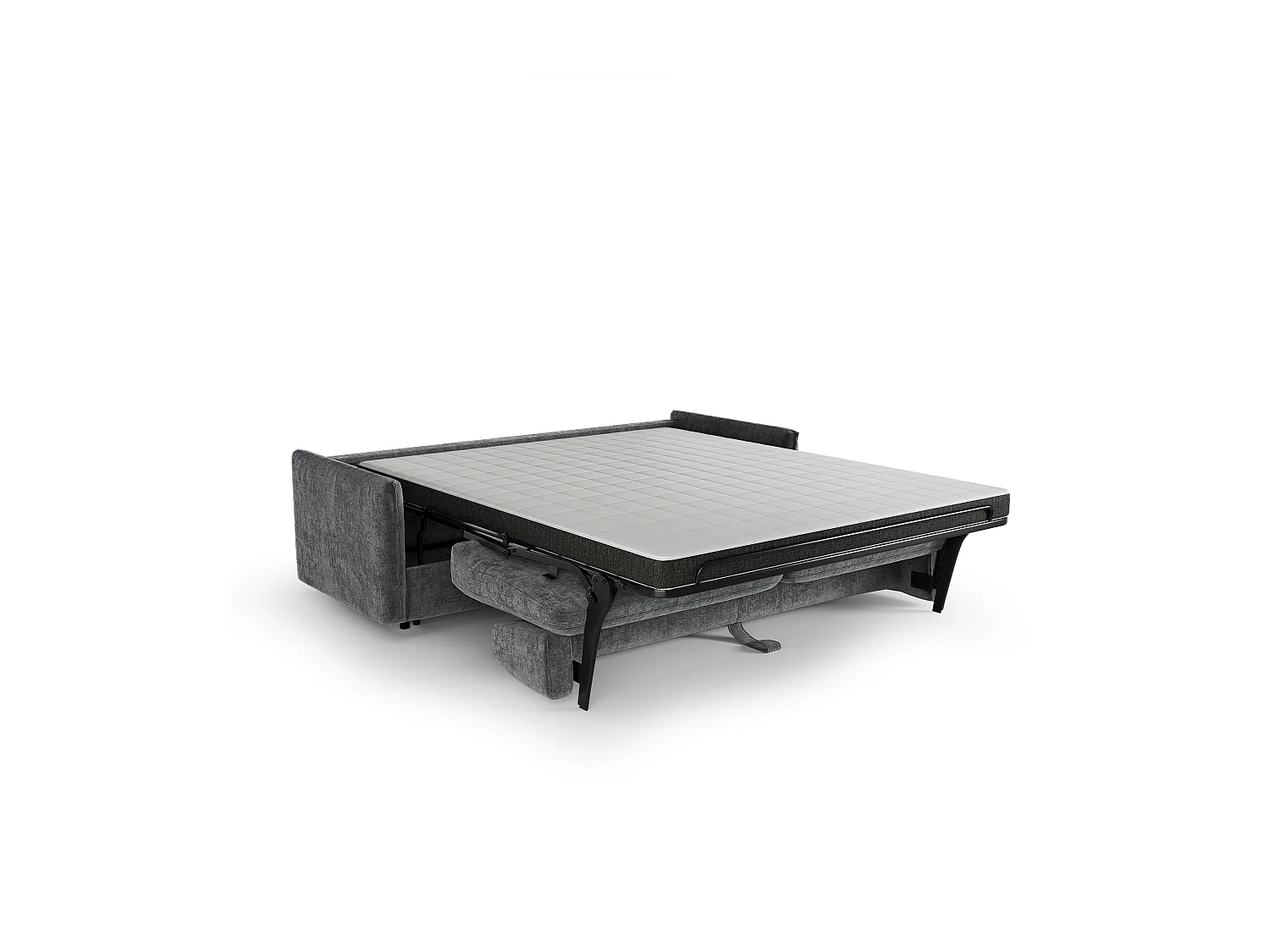 Canapé convertible express AVA en Velours gaufré Gris