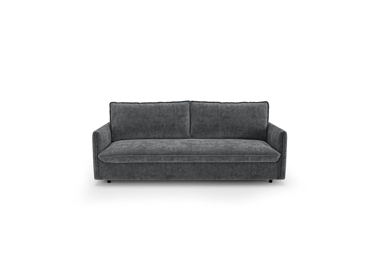 Canapé convertible express AVA en Velours gaufré Gris