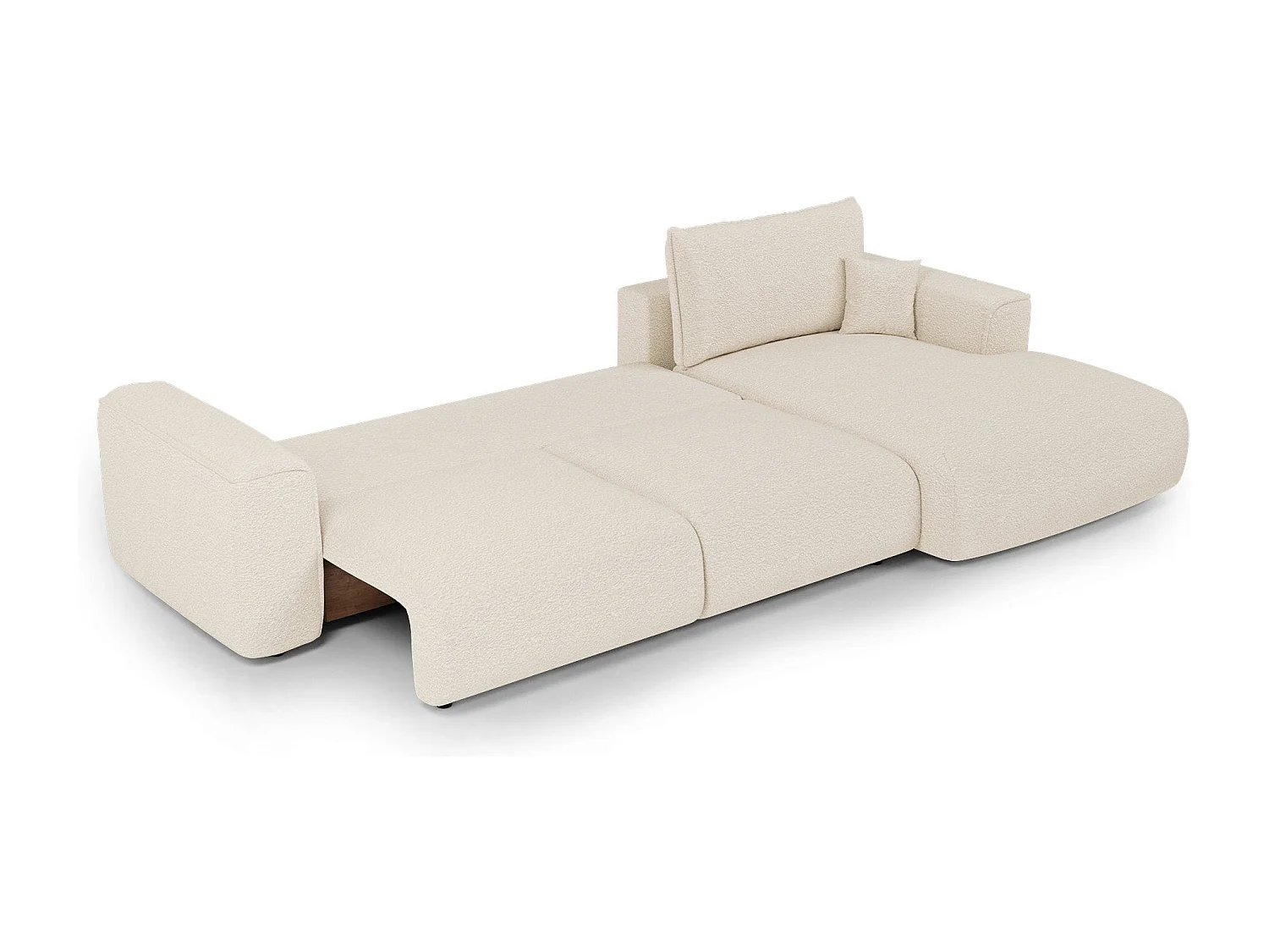 Canapé d'angle droit convertible avec coffre COMO