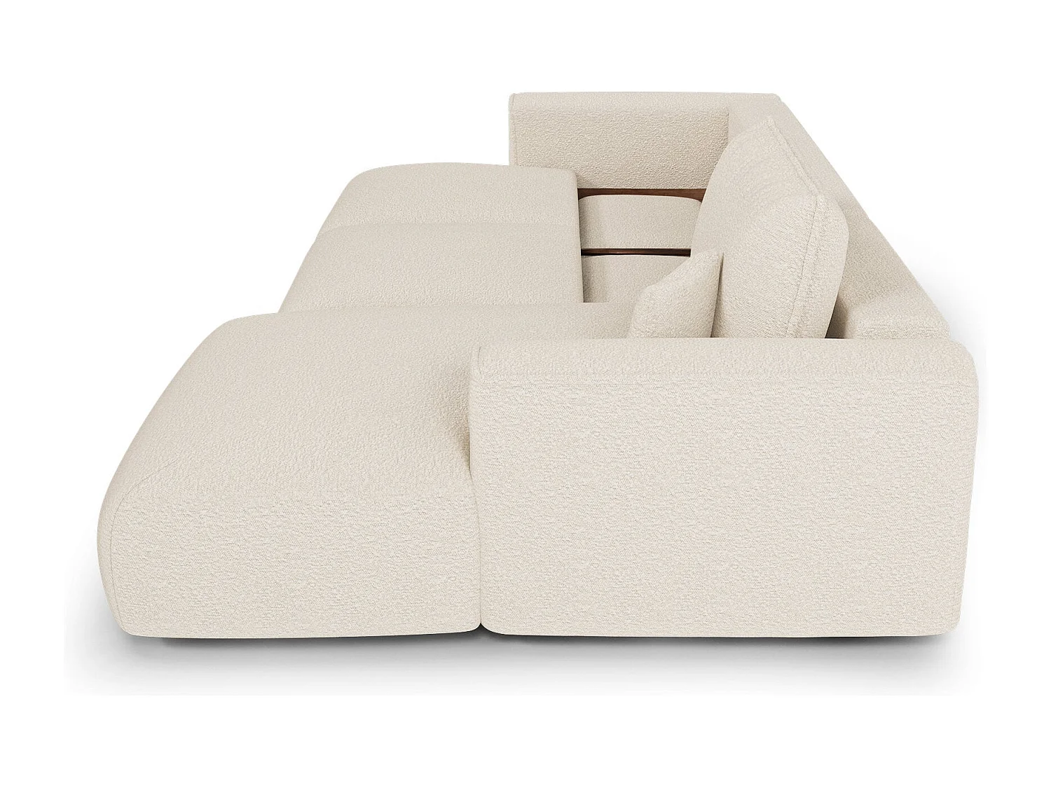 Canapé d'angle droit convertible avec coffre COMO