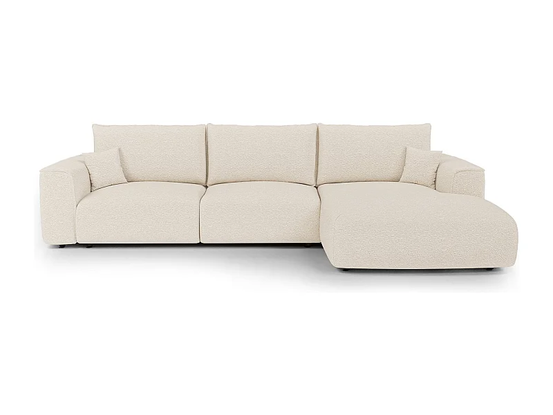 Canapé d'angle droit convertible avec coffre COMO