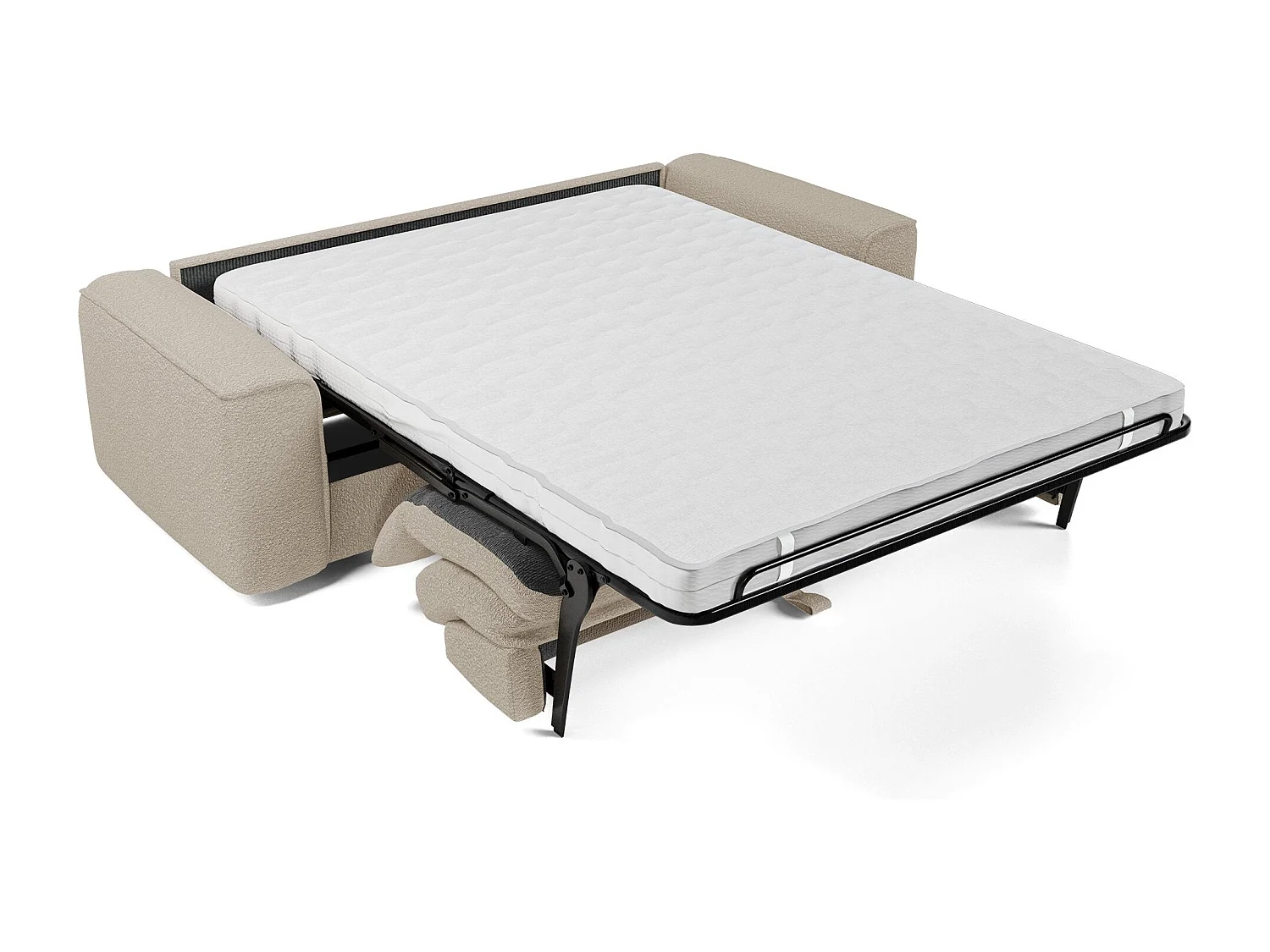 Canapé convertible express COMO en Tissu bouclette