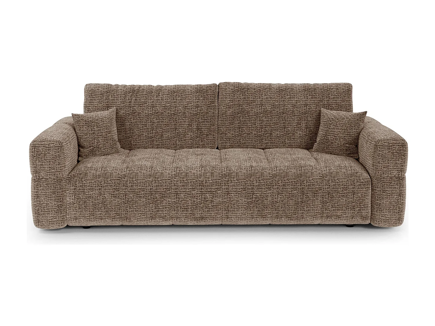 Canapé convertible avec coffre VIBE en Tissu tramé toucher doux