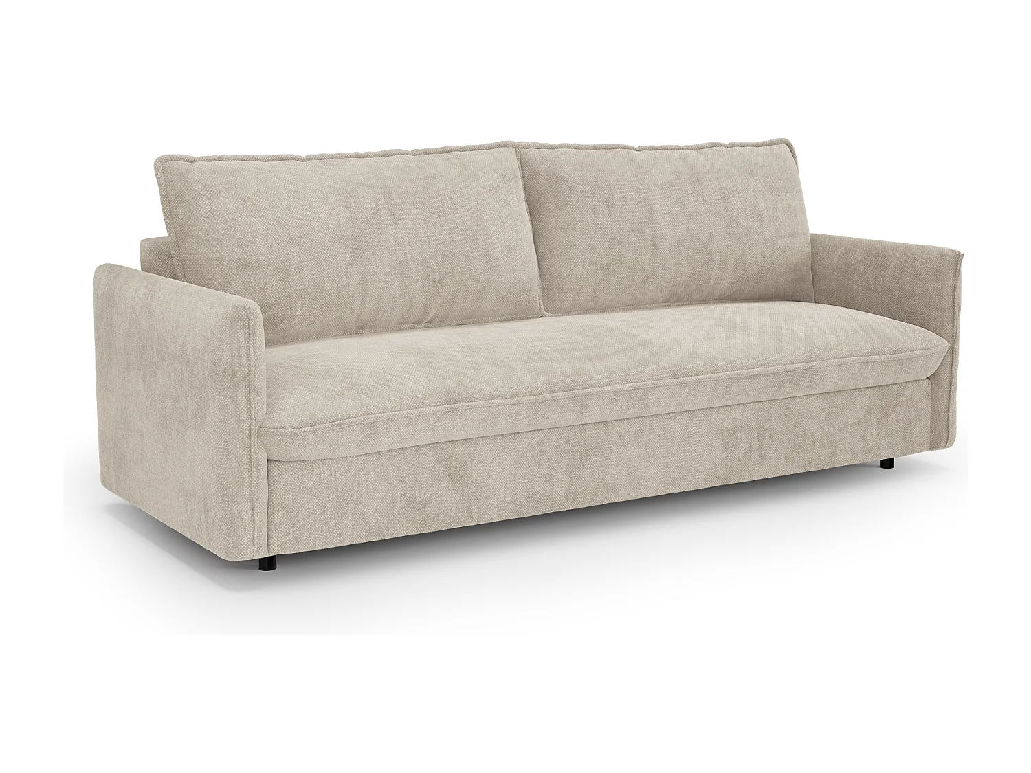 Canapé convertible express AVA en Tissu tramé Beige
