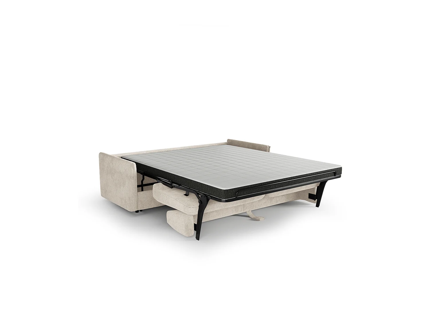 Canapé convertible express AVA en Tissu tramé Beige