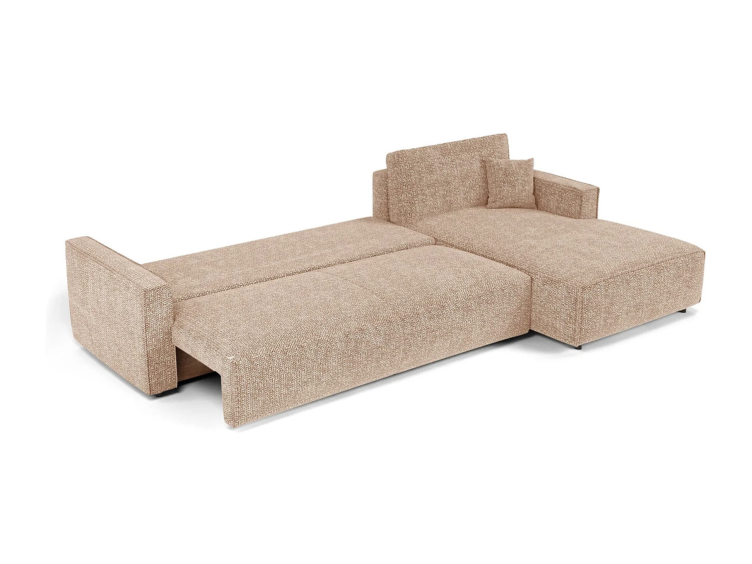 Canapé d'angle droit convertible avec coffre