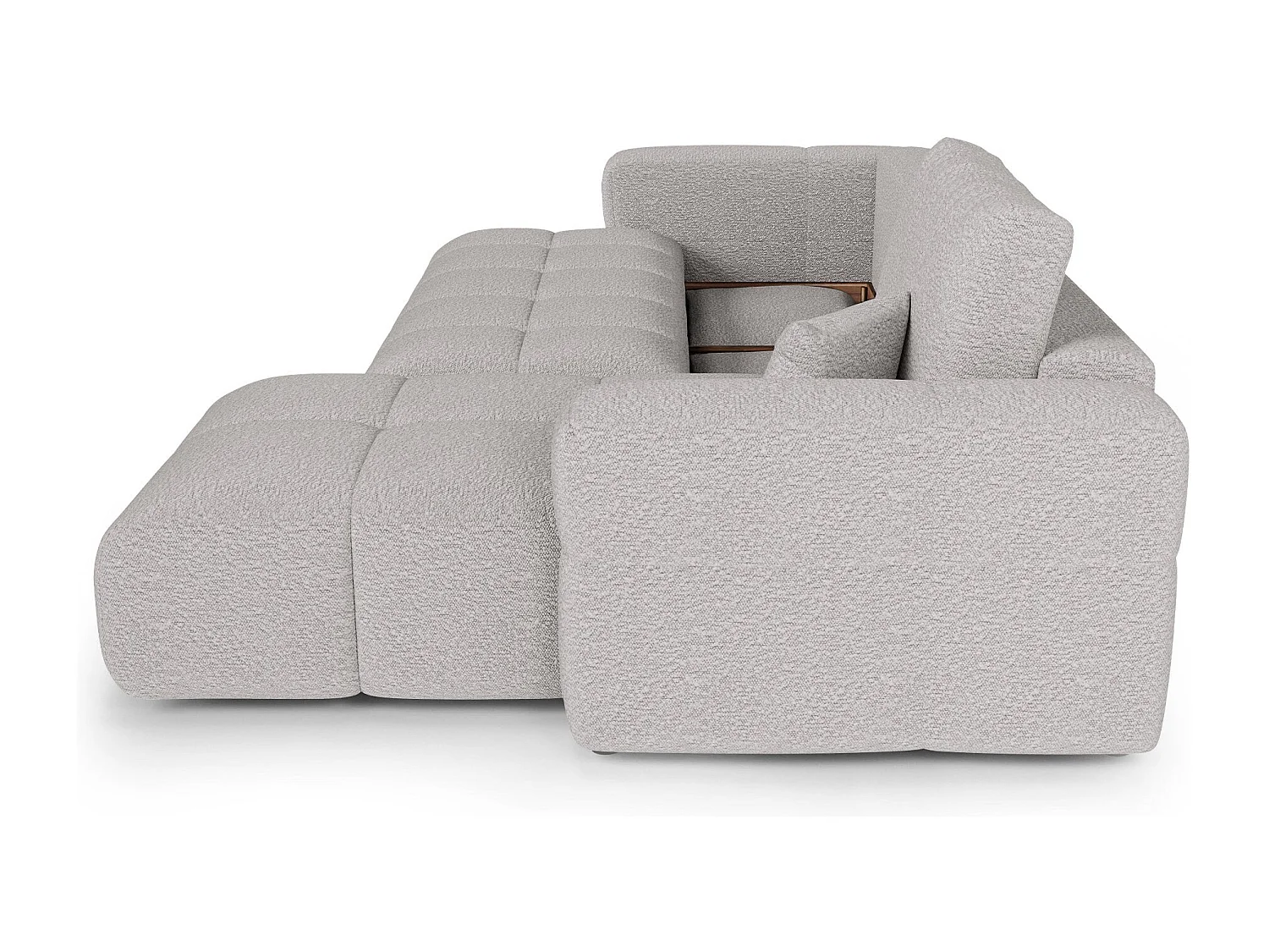 Canapé d'angle droit convertible avec coffre VIBE