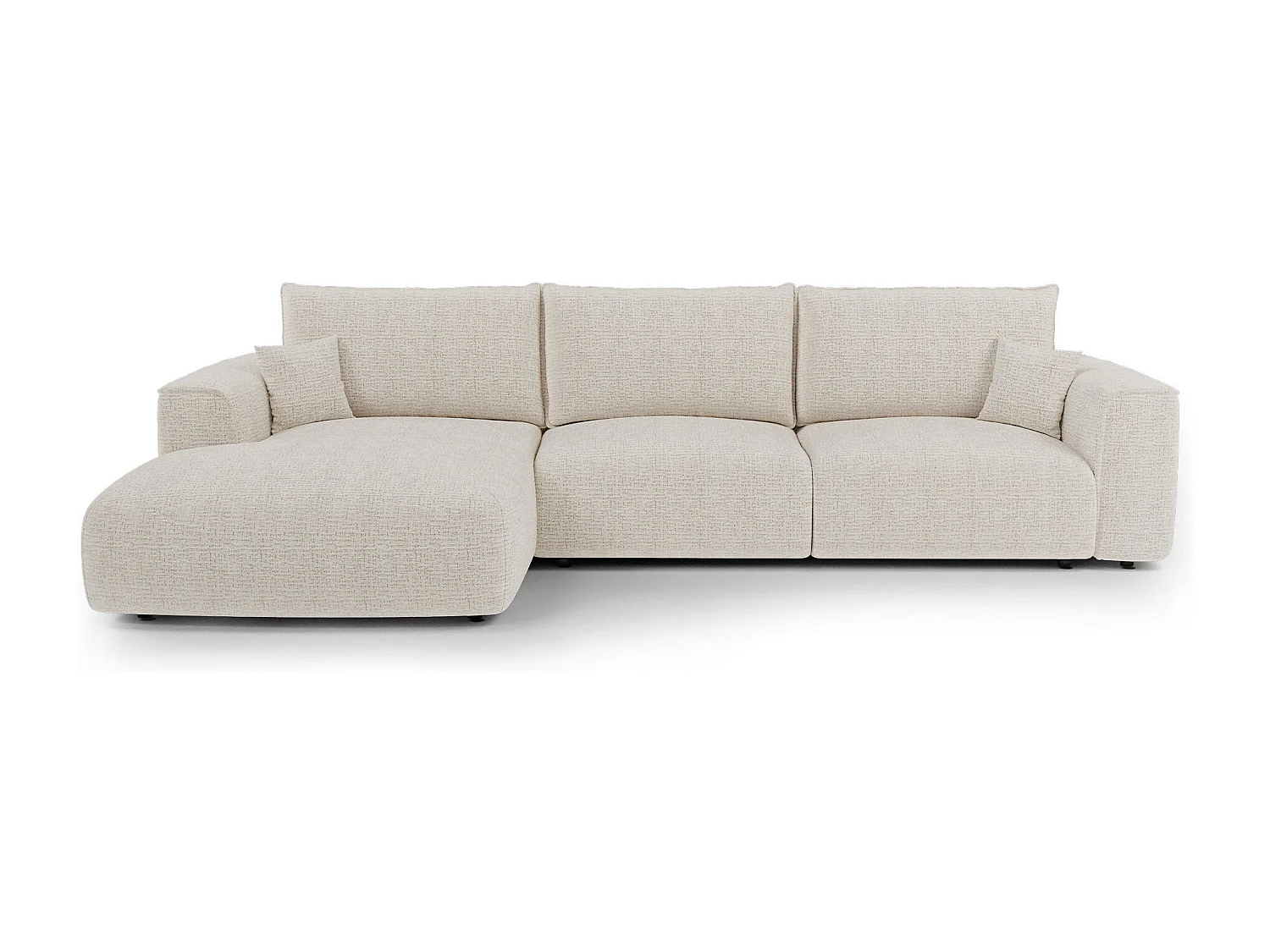 Canapé d'angle gauche convertible avec coffre COMO