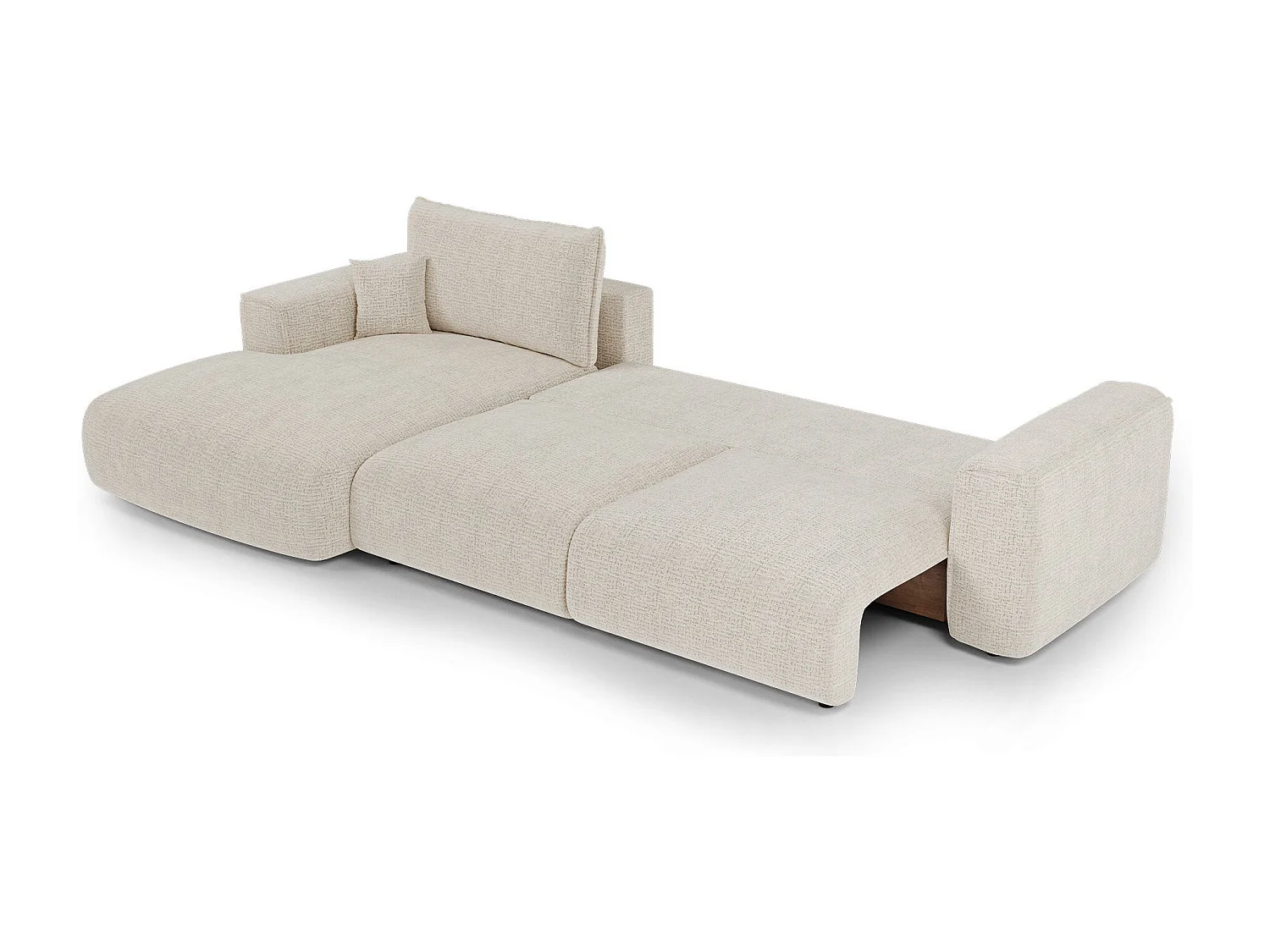 Canapé d'angle gauche convertible avec coffre COMO