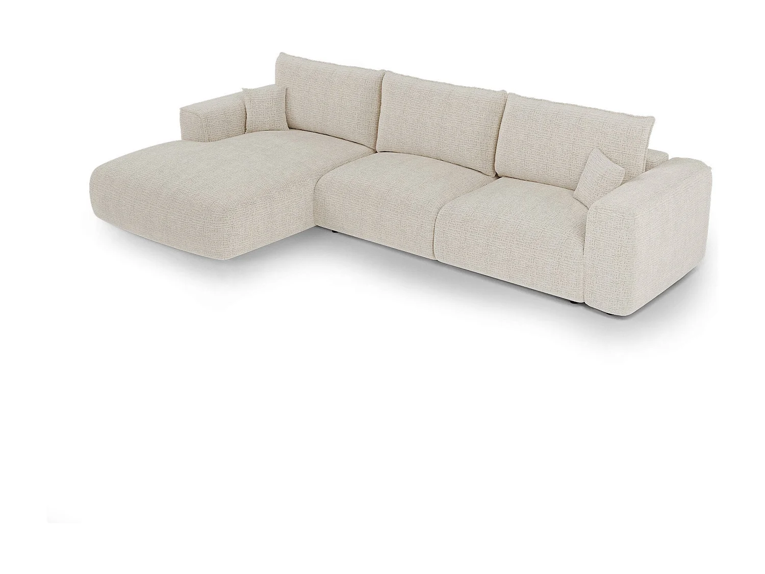 Canapé d'angle gauche convertible avec coffre COMO