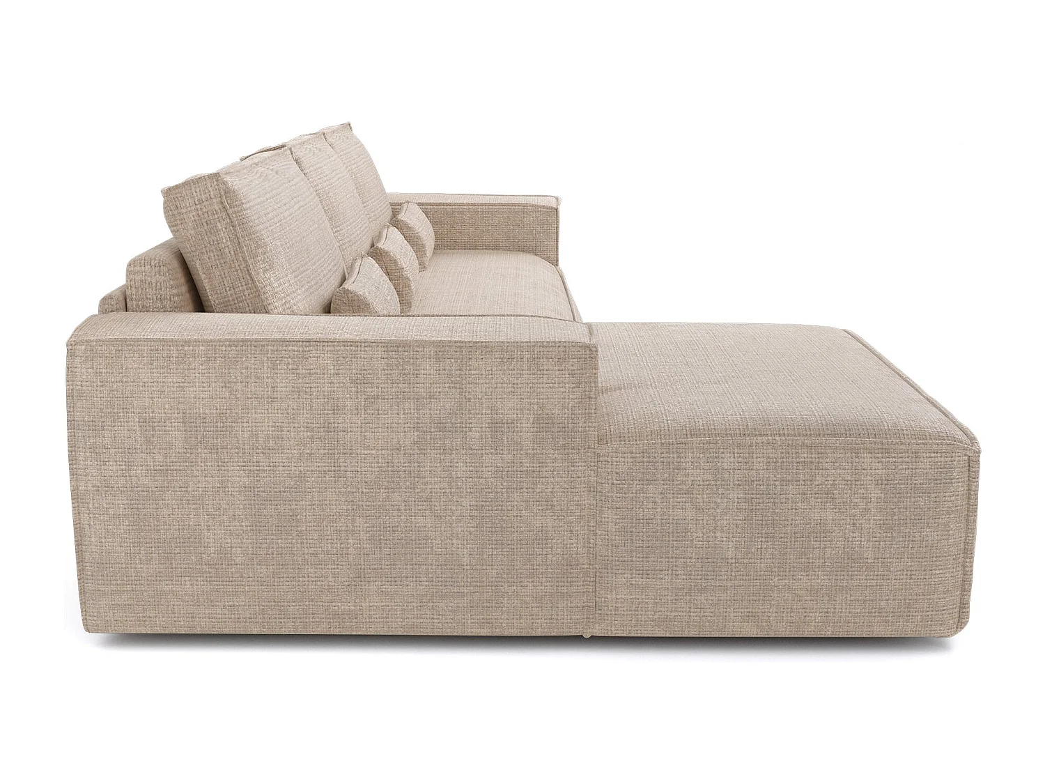 Canapé d'angle gauche convertible express JUNE en Velours gaufré