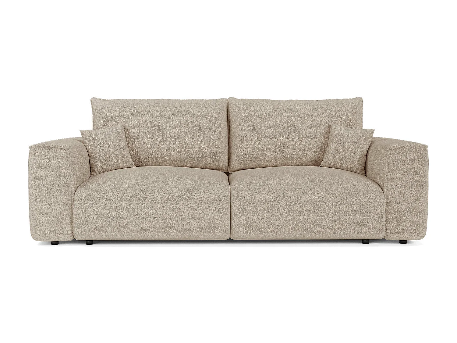 Canapé convertible avec coffre COMO en Tissu bouclette