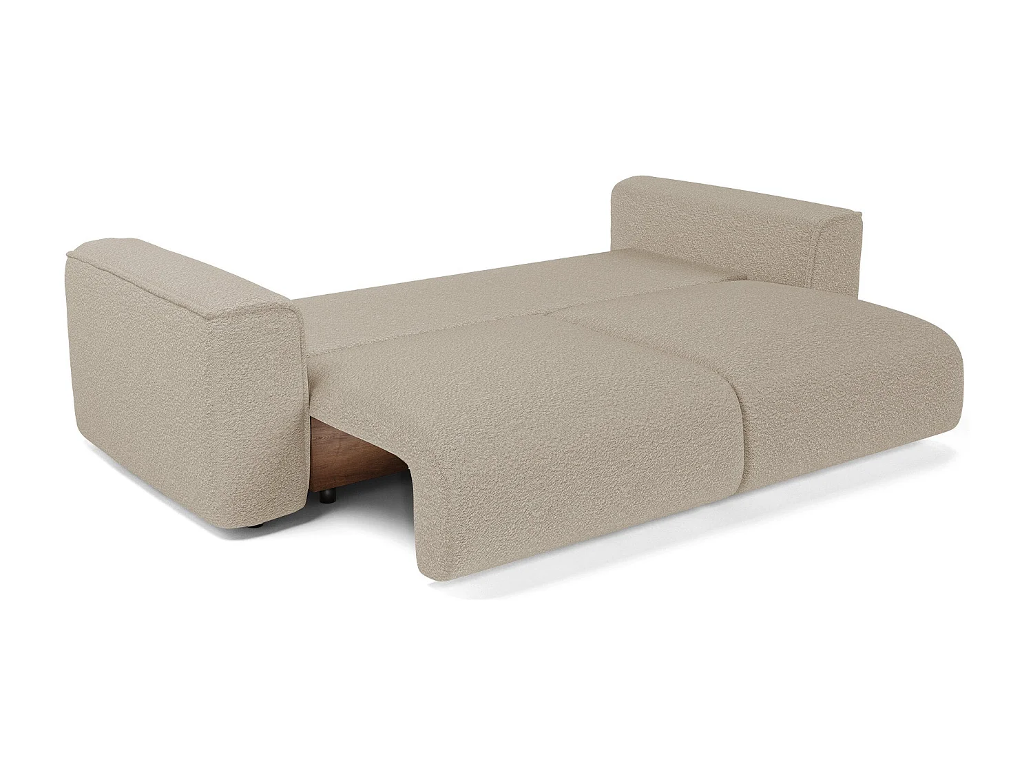 Canapé convertible avec coffre COMO en Tissu bouclette