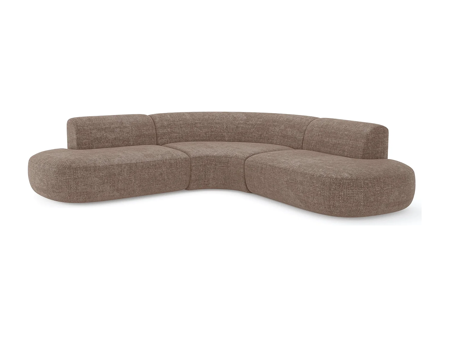 Canapé grand angle WONDER en Velours gaufré