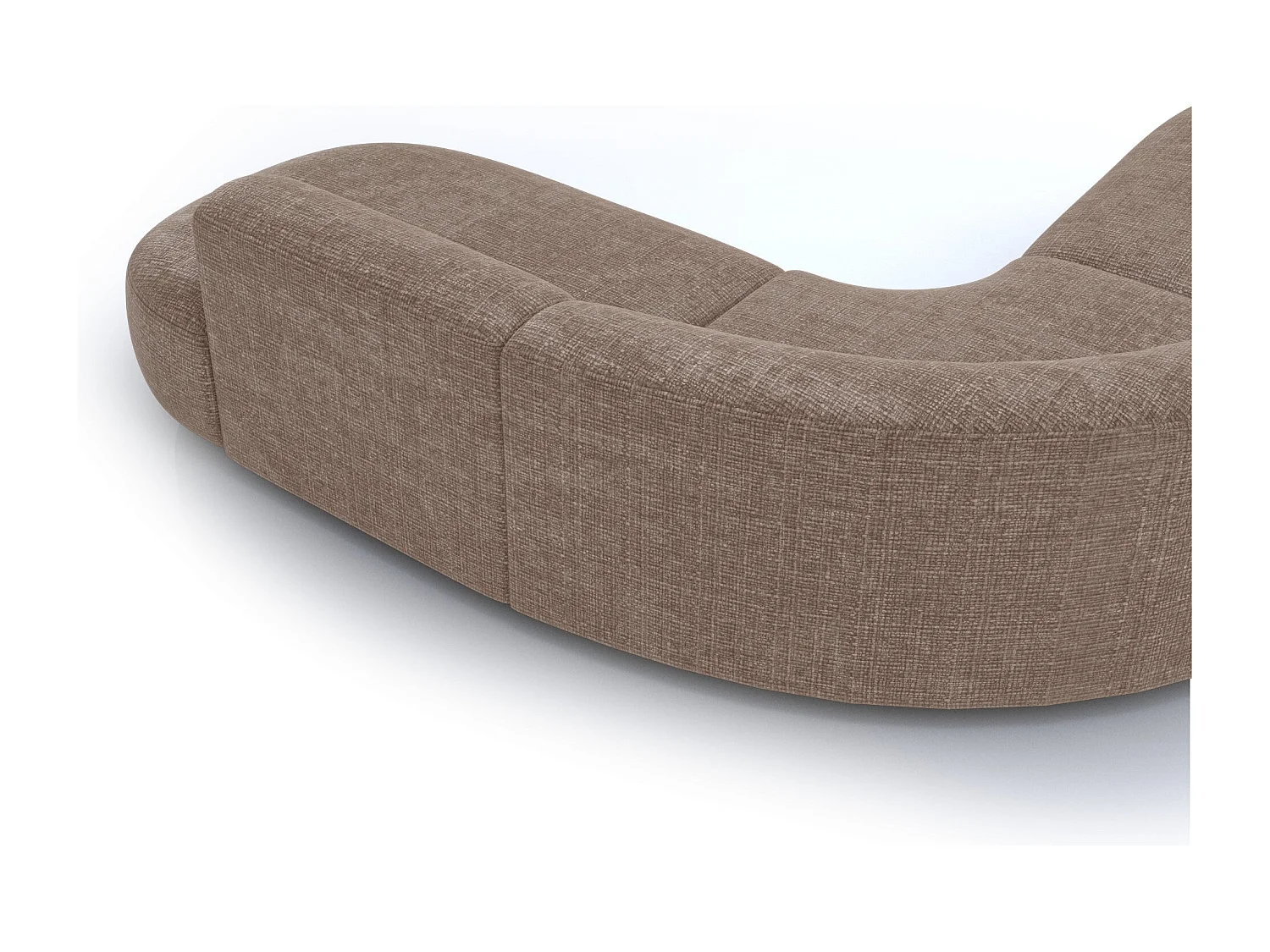 Canapé grand angle WONDER en Velours gaufré