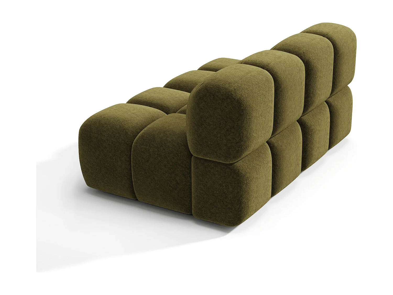 Canapé modulable 3 places  MOSS en Velours texturé Vert vintage