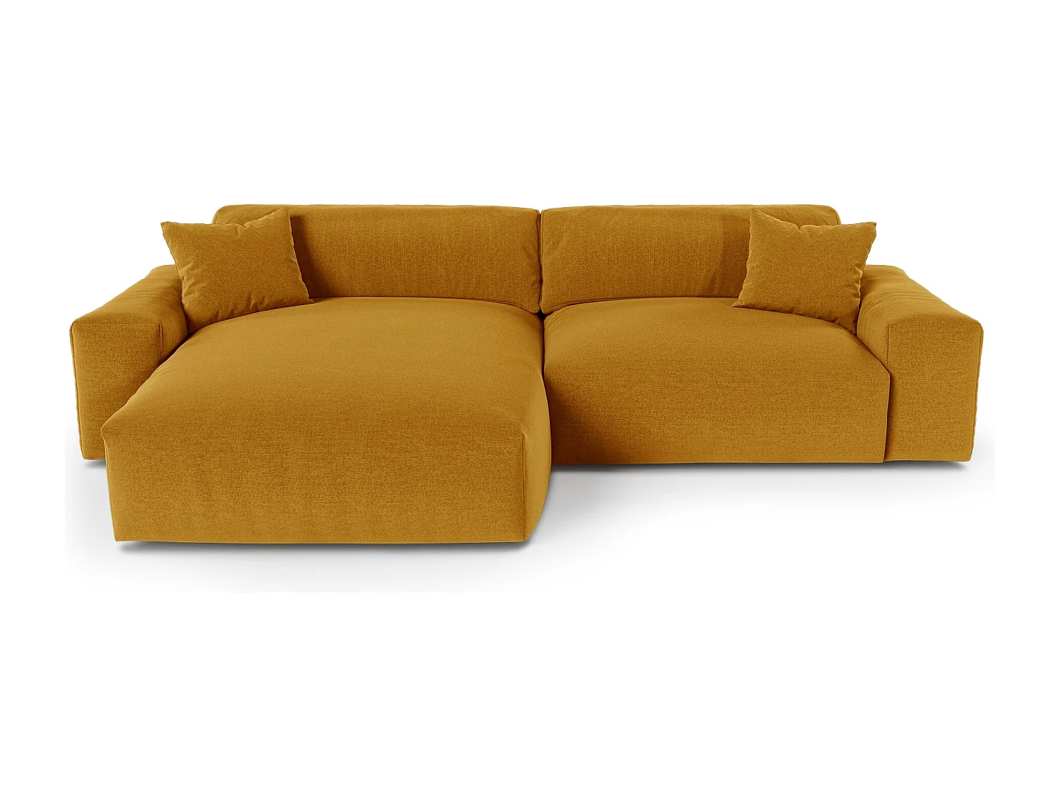 Canapé d'angle gauche CHEER en Tissu tramé toucher doux