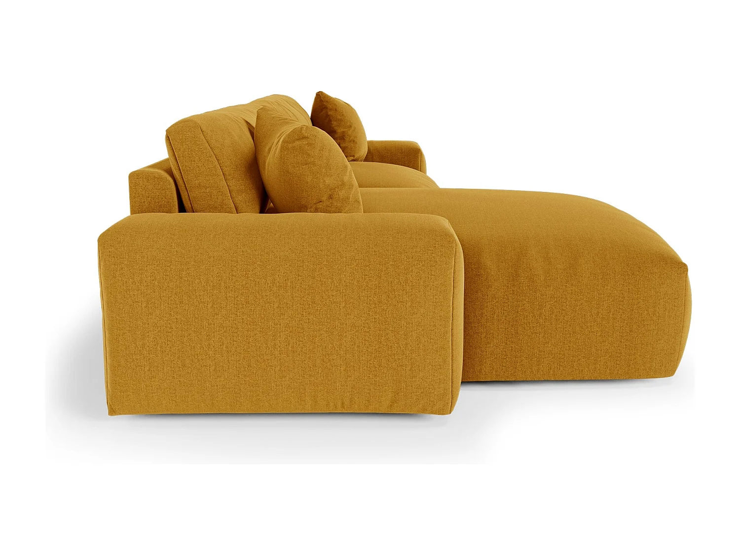 Canapé d'angle gauche CHEER en Tissu tramé toucher doux