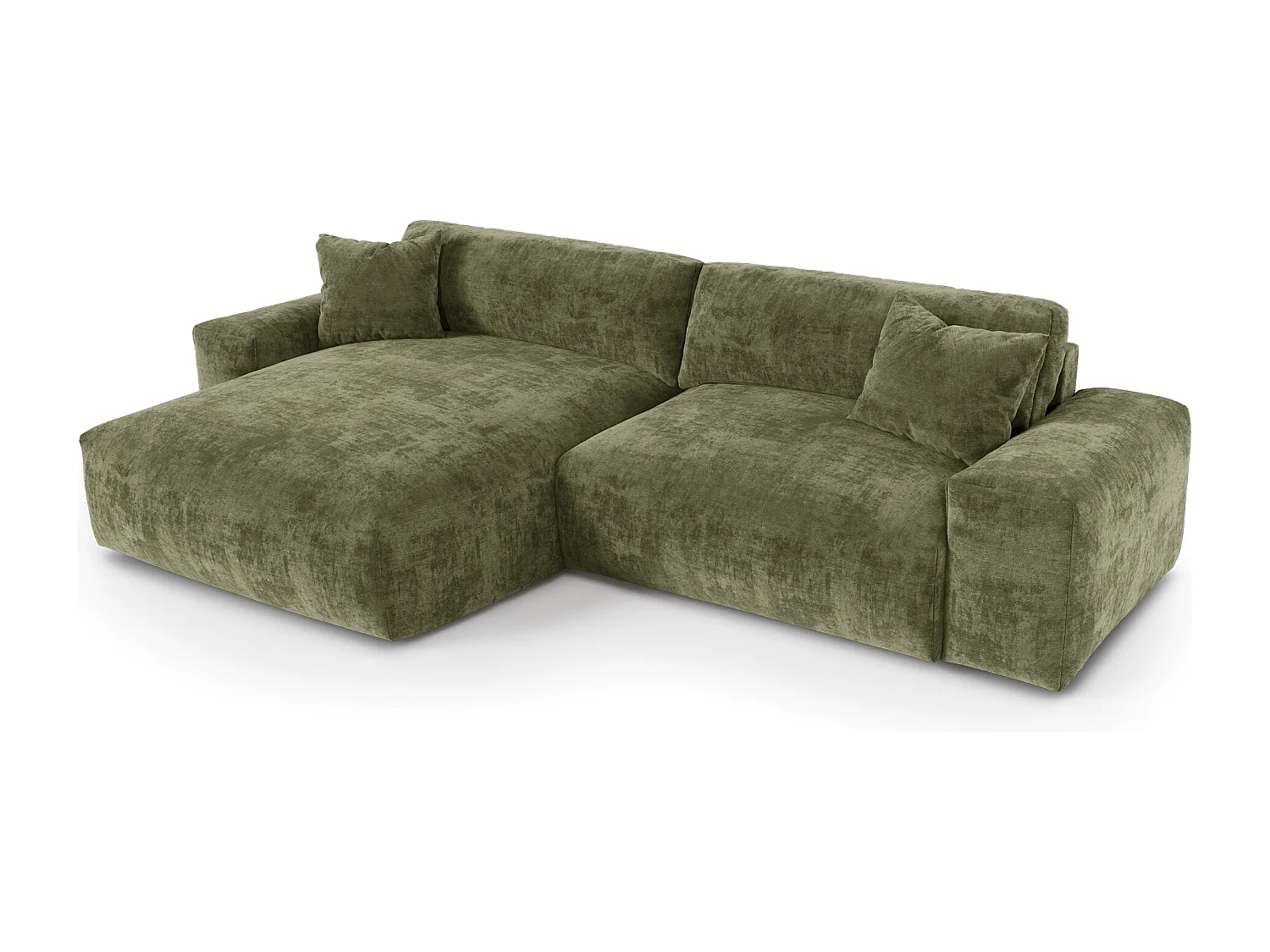 Canapé d'angle gauche CHEER en Velours gaufré