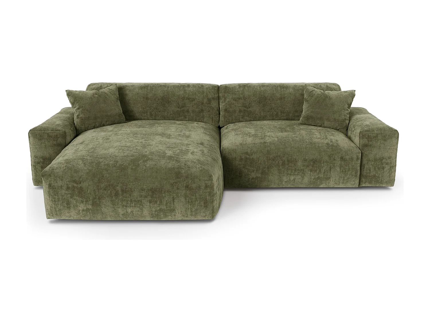 Canapé d'angle gauche CHEER en Velours gaufré