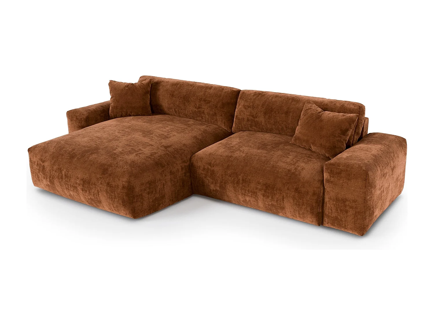 Canapé d'angle gauche CHEER en Velours gaufré