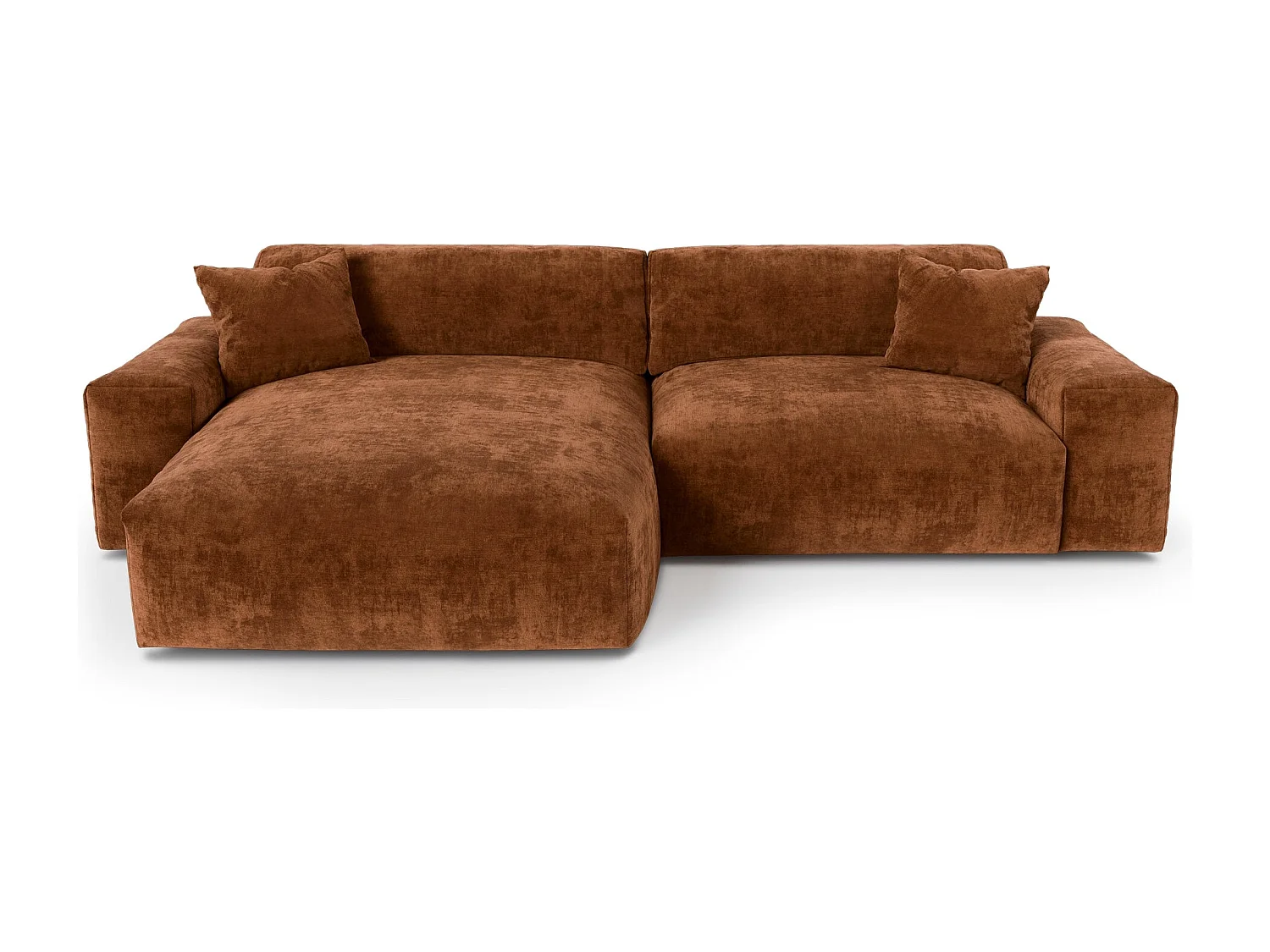 Canapé d'angle gauche CHEER en Velours gaufré