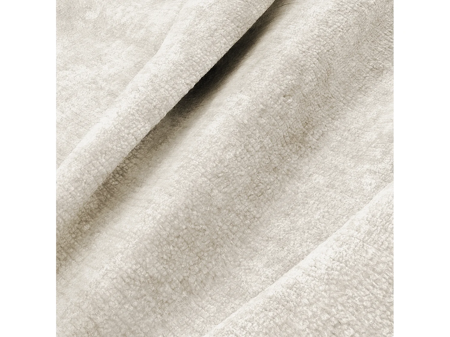 Canapé angle droit COCOON en Velours gaufré Crème