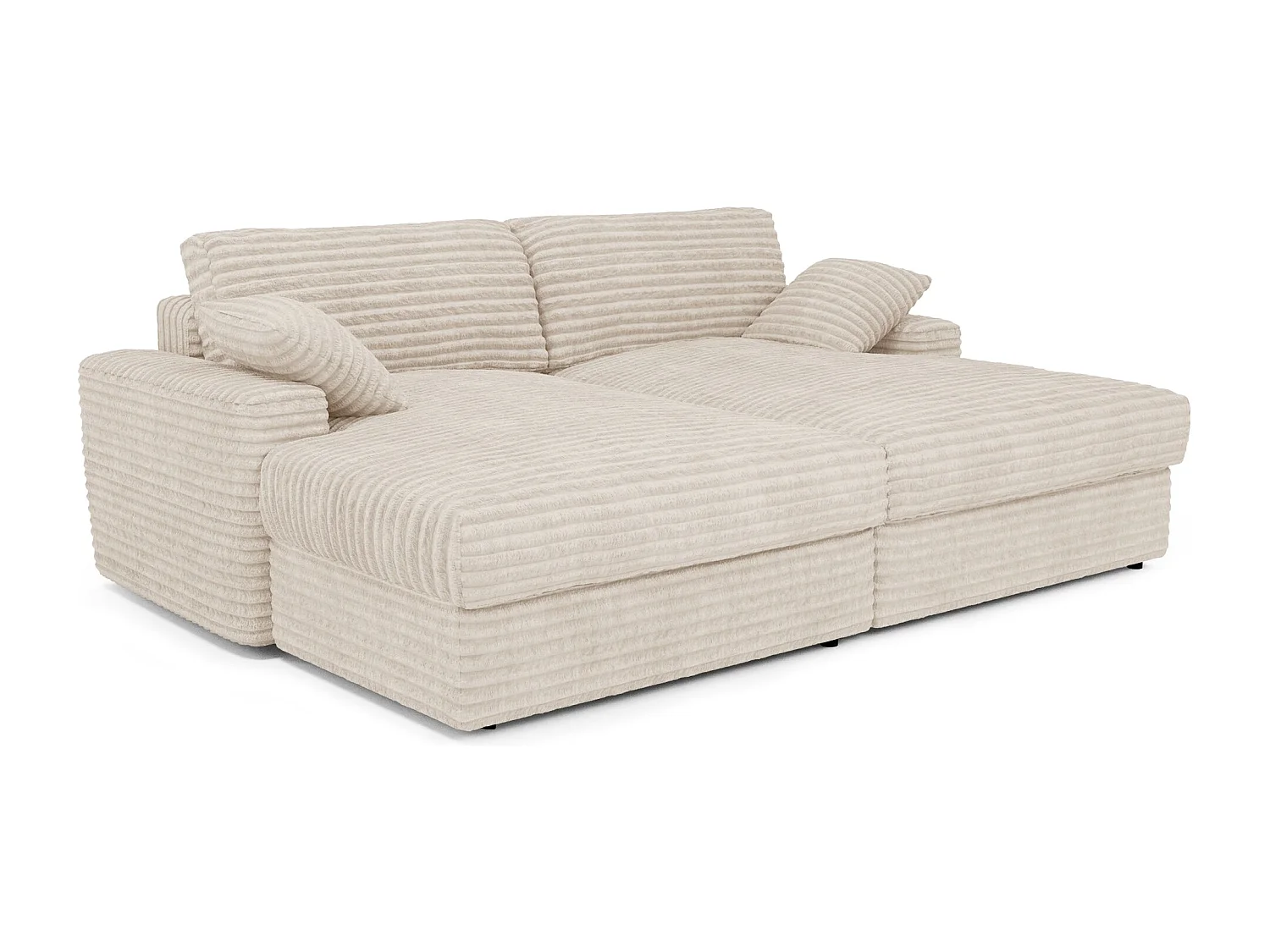 Canapé PLUM en Velours côtelé XXL Crème