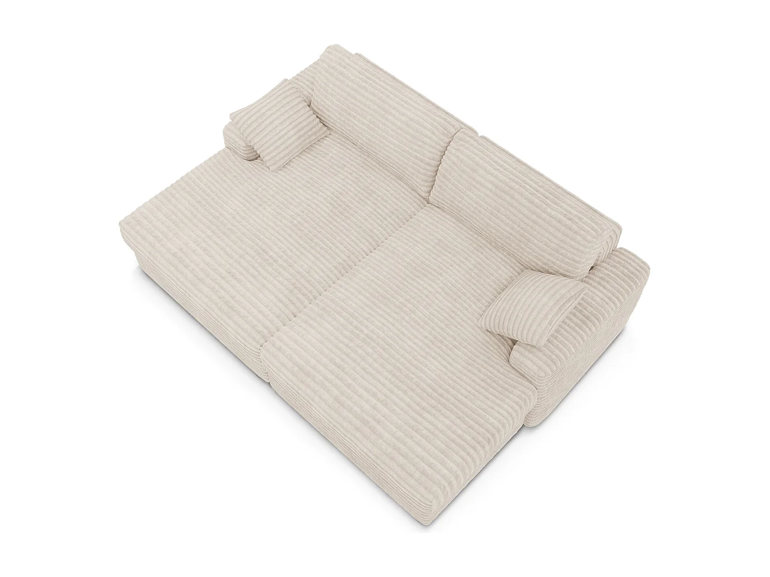 Canapé PLUM en Velours côtelé XXL Crème