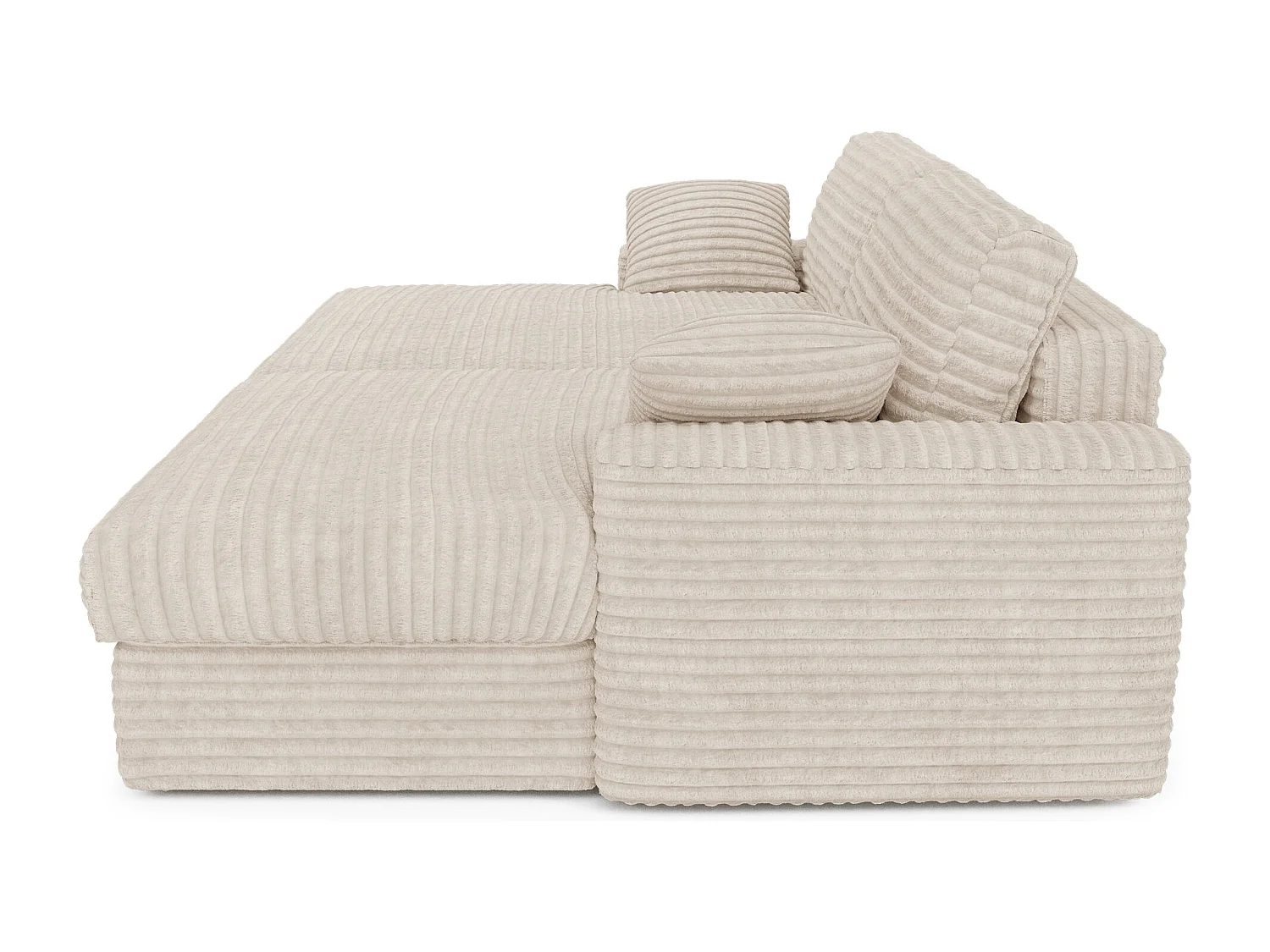 Canapé PLUM en Velours côtelé XXL Crème